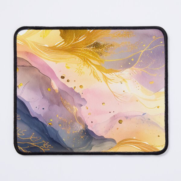 Item preview, Purple and Gold, Gray Pink Watercolor washes, fog, ink, splashes designed and sold by adlydesigns.