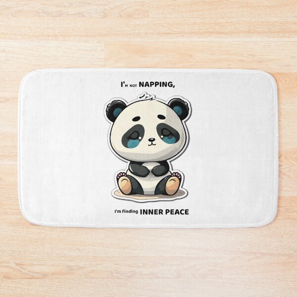 Item preview, I´m no napping, i´m finding INNER PEACE, Baby panda meditating sticker, Yoga Sticker, Namaste designed and sold by VisualVibesVV.