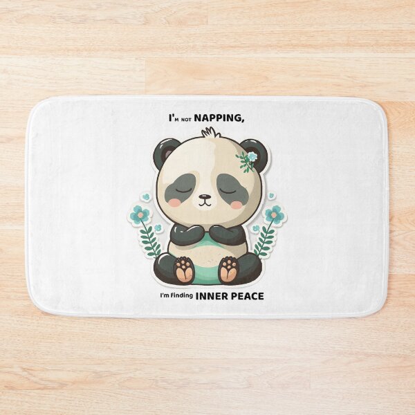 Item preview, I´m no napping, i´m finding INNER PEACE, Baby panda meditating sticker, Yoga Sticker, Namaste designed and sold by VisualVibesVV.