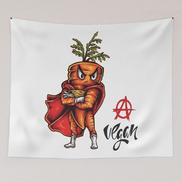 Item preview, Vegan Anarchy Angry Carrot Foodietoon Foodie Anarchy designed and sold by ProjectX23.