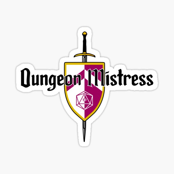 Artikel-Vorschau von Lustiges mittelalterliches Schwert und Schild, Dungeon Mistress D&D, designt und verkauft von MysticNerdArt.