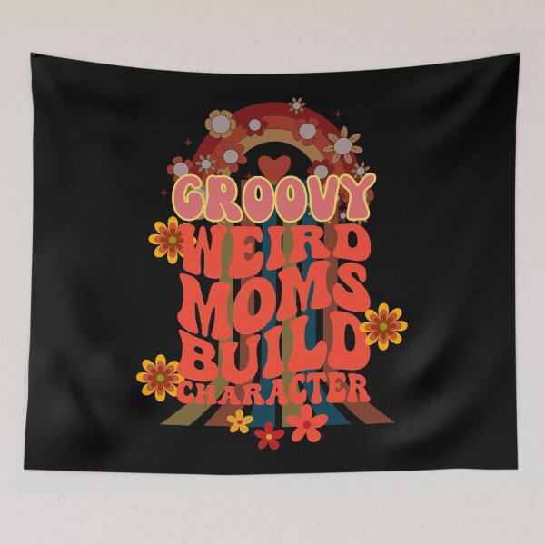 Item preview, Groovy Weird Moms Build Character Rainbow Retro designed and sold by PBJArt.