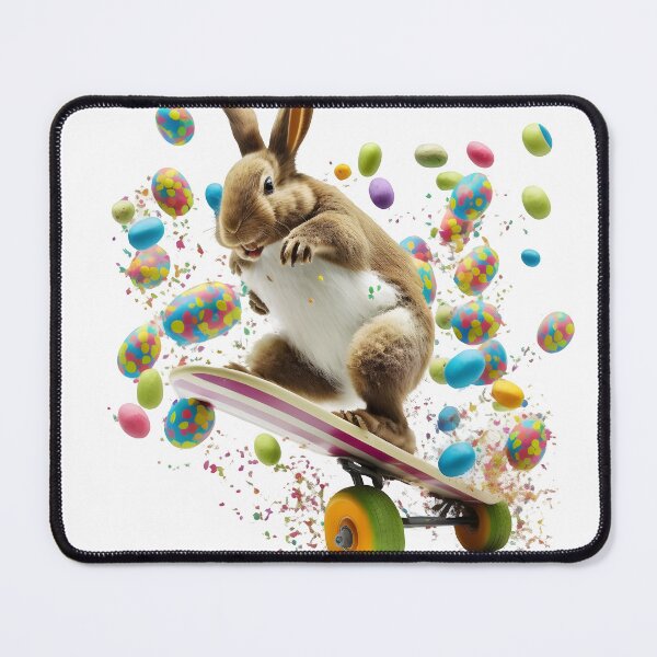 Item preview, Happy Easter Bunny on skateboard  designed and sold by Urban-Swaggz.