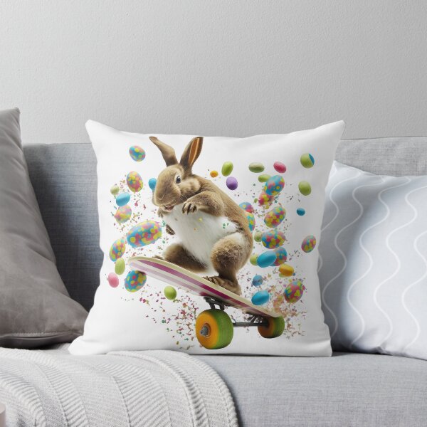 Item preview, Happy Easter Bunny on skateboard  designed and sold by Urban-Swaggz.