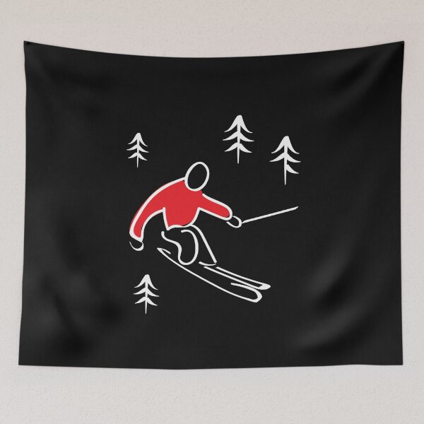 Item preview, Skiing Illustration  designed and sold by whyitsme.