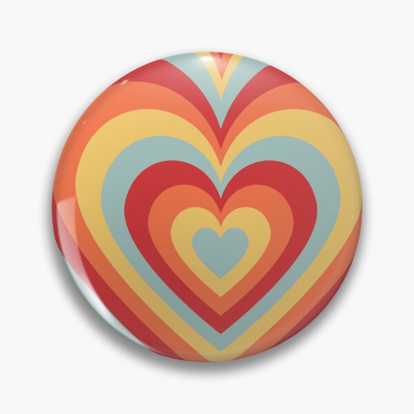 Item preview, 70s Retro Sunset Heart designed and sold by 247vibes.