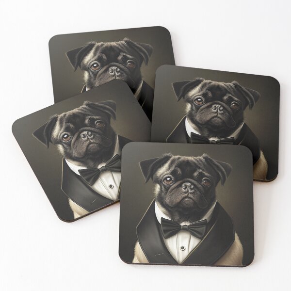 Item preview, Dog Pug Dog in Suit designed and sold by My-Magic-World.