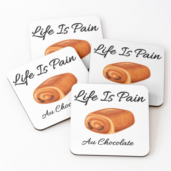 Item preview, life is pain au chocolate designed and sold by noha alzohbi.