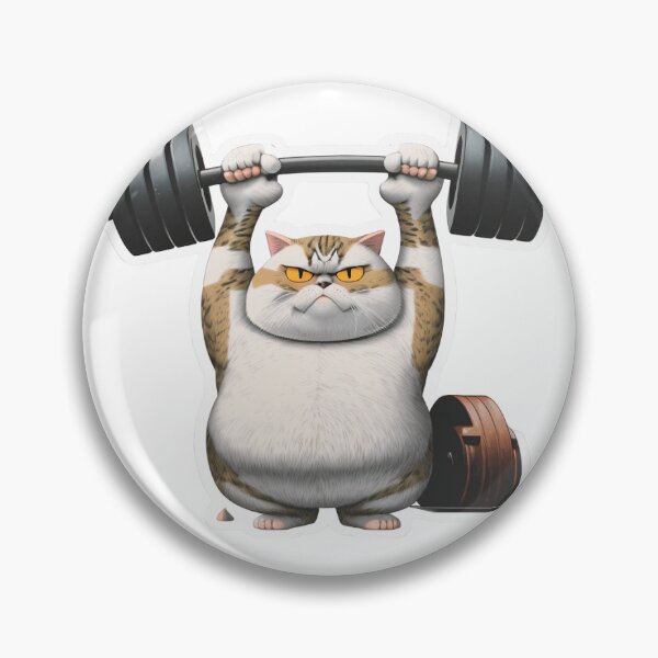 Item preview, cool Cat lifting weights designed and sold by Urban-Swaggz.