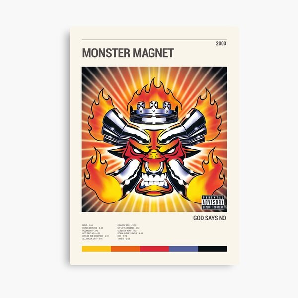 Monster Magnet-god says the best album " Canvas Print for Sale by worldupus | Redbubble
