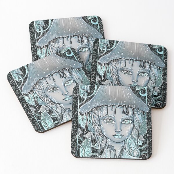 Item preview, Inkcap Elf Mushroom Gótico Cottagecore Drow designed and sold by FloatingGardens.
