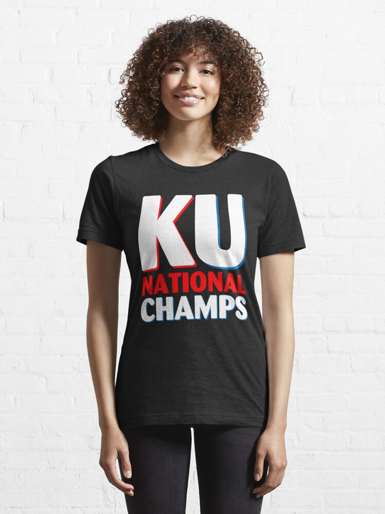 KU National Champs White T-Shirt 