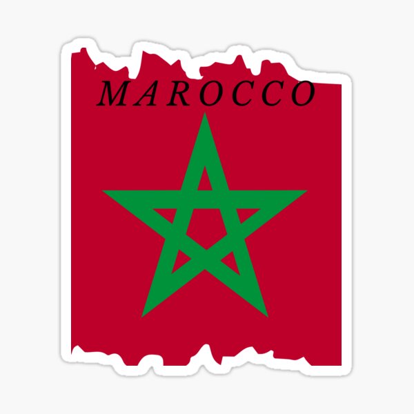 sticker étoile drapeau Marocain