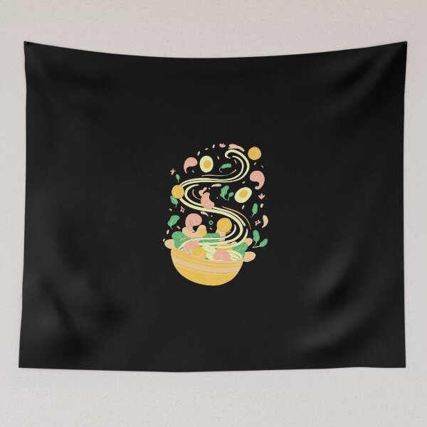 Item preview, Japanses Ramen Noodles Bowl Mounted Print designed and sold by r1bbit.