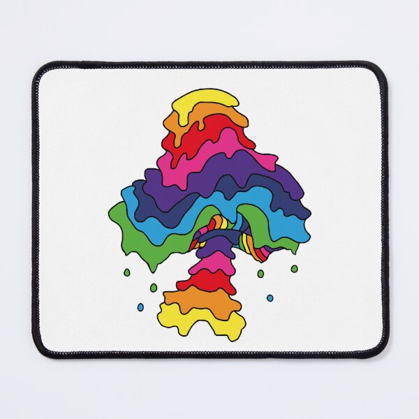 Item preview, The Perfect Magic Mushroom: Trippy Rainbow Dripping Drops Line Art designed and sold by Ciara Shortall.