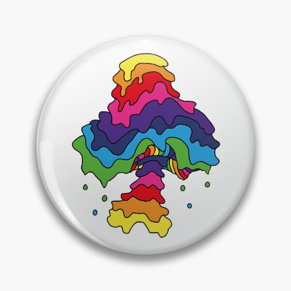 Item preview, The Perfect Magic Mushroom: Trippy Rainbow Dripping Drops Line Art designed and sold by Ciara Shortall.