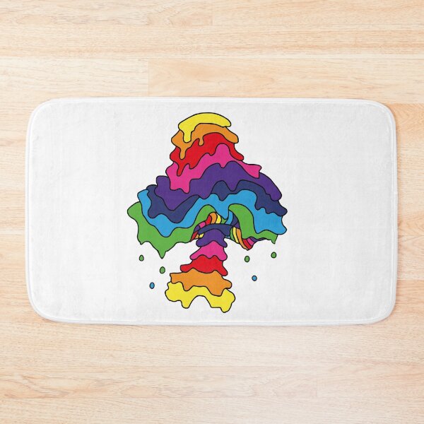 Item preview, The Perfect Magic Mushroom: Trippy Rainbow Dripping Drops Line Art designed and sold by Ciara Shortall.