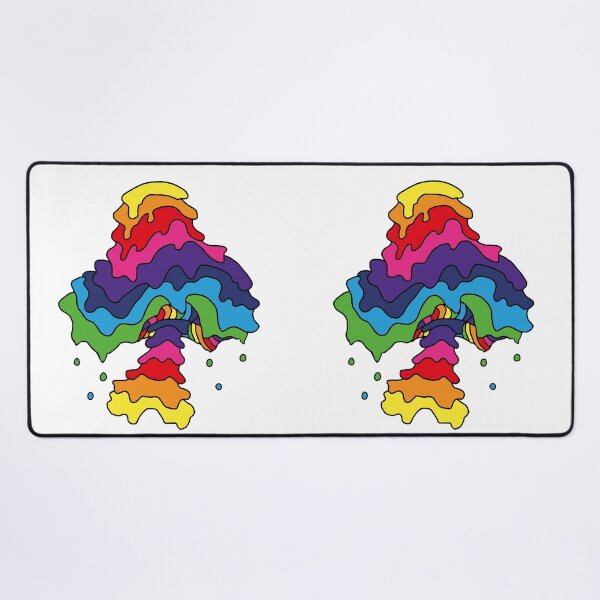 Item preview, The Perfect Magic Mushroom: Trippy Rainbow Dripping Drops Line Art designed and sold by Ciara Shortall.