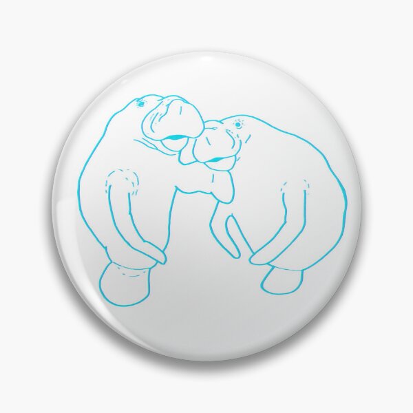 Item preview, Risograph Inspired Manatees designed and sold by inkandhue.