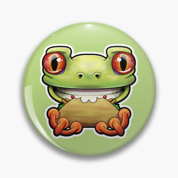Item preview, SNAX Frog eating taco designed and sold by SilverBaX.