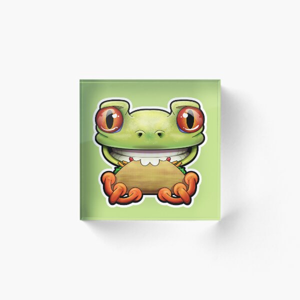 Item preview, SNAX Frog eating taco designed and sold by SilverBaX.