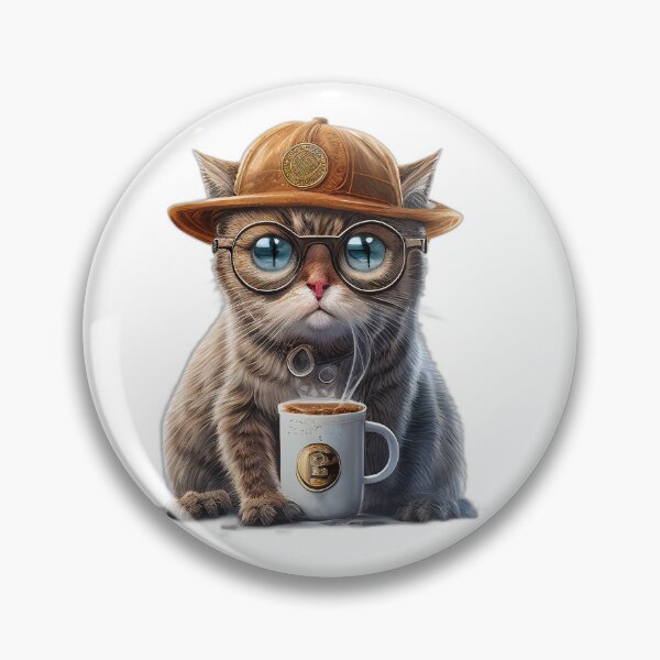 Item preview, Lovely Cat Drinking Coffee designed and sold by Pixel4Art.