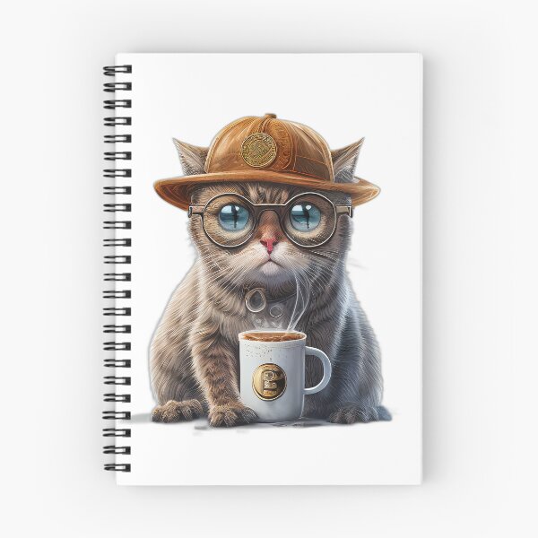 Artikelvorschau, Reizende Katze, die Kaffee trinkt entworfen und verkauft von Pixel4Art.