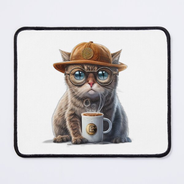 Item preview, Lovely Cat Drinking Coffee designed and sold by Pixel4Art.