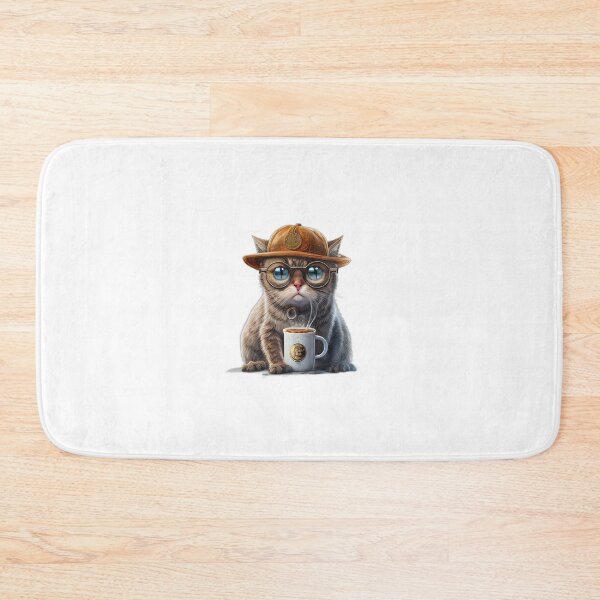 Item preview, Lovely Cat Drinking Coffee designed and sold by Pixel4Art.