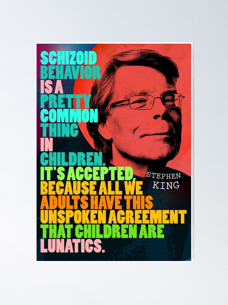 Poster Citation De Stephen King 2 Par Pahleeloola Redbubble