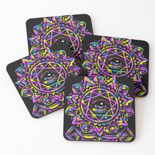 Item preview, Eye of God Flower Mandala Neon designed and sold by Roberto Jaras Lira.