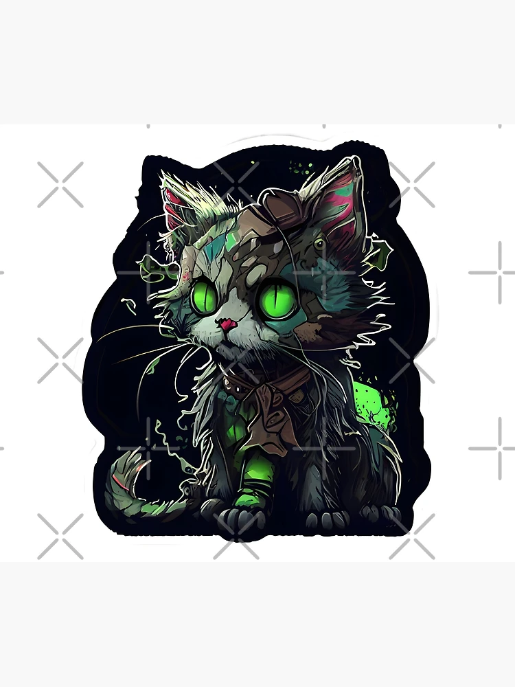cute zombie cat  Poster for Sale by simobusiness