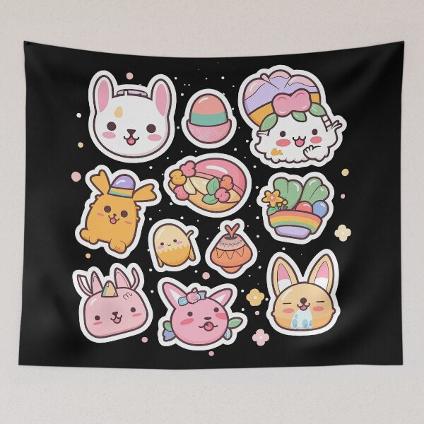 Item preview, 11 Easter Stickers designed and sold by MikAImageShop.