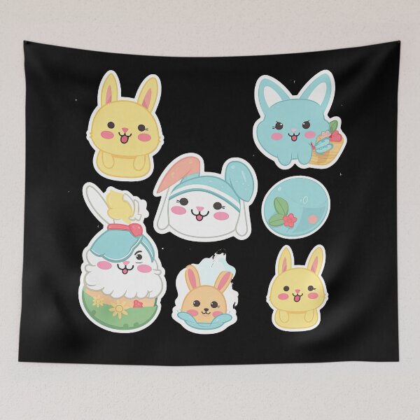 Item preview, 7 Easter Stickers designed and sold by MikAImageShop.