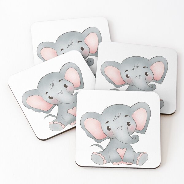 Item preview, Cute Baby Elephant Stickers  designed and sold by TeaTimeQueens.