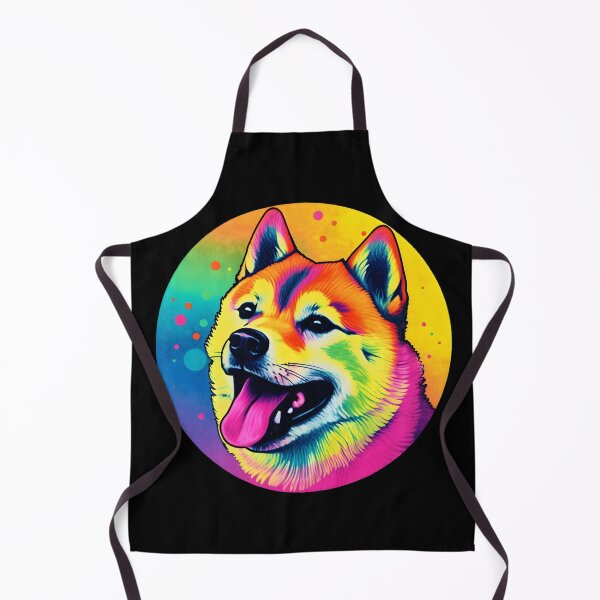 Item preview, Shiba Inu Dog Portrait on a Neon Background designed and sold by Shiba-Inu-Art.