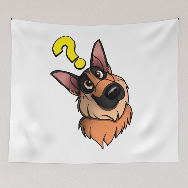 Item preview, Curious German Shepherd Head Tilt designed and sold by polygrafix.