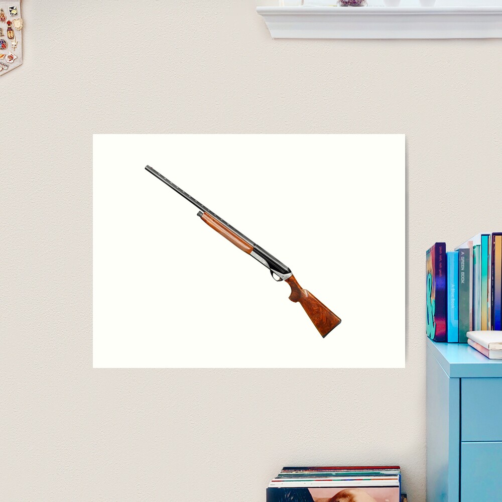 hunting shotgun isolated on white  Art Print for Sale by goceris