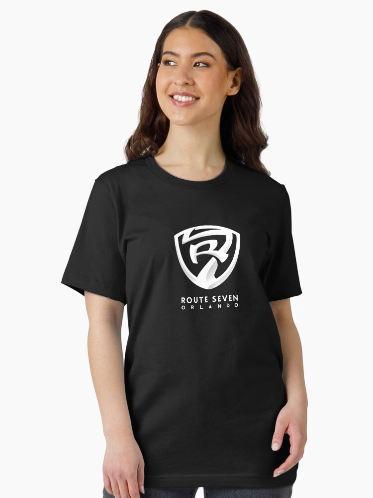 Thumbnail 1 of 7, Essential T-Shirt, Route 7 Orlando Primary Logo - White designed and sold by Route7Orlando.