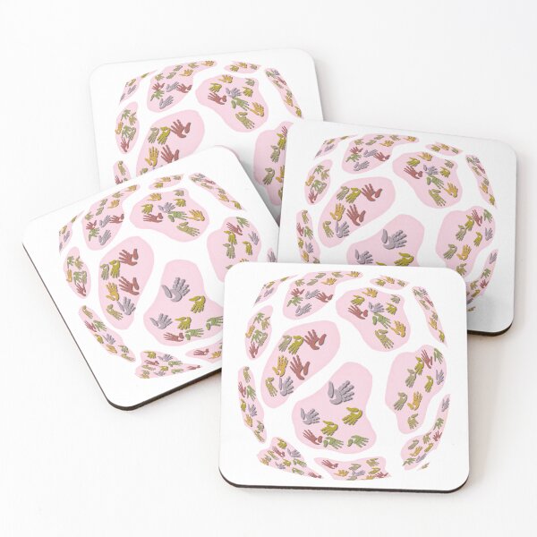 Item preview, Pink cow camouflage with colorful hands. designed and sold by adlkh.