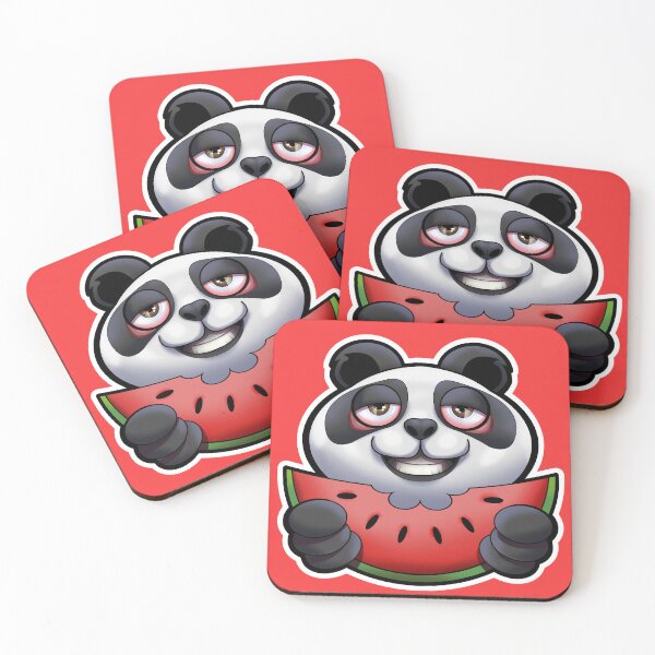 Item preview, SNAX Panda eating watermelon  designed and sold by SilverBaX.