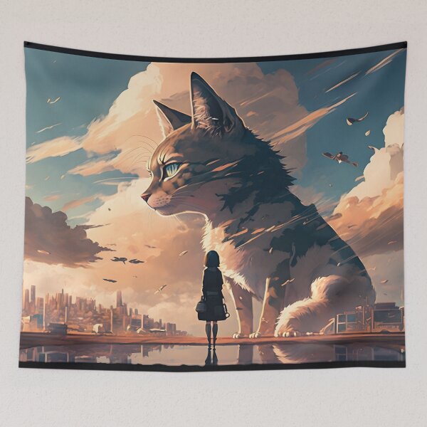 Item preview, Anime Cat artwork #1 designed and sold by YourMajestyLuna.