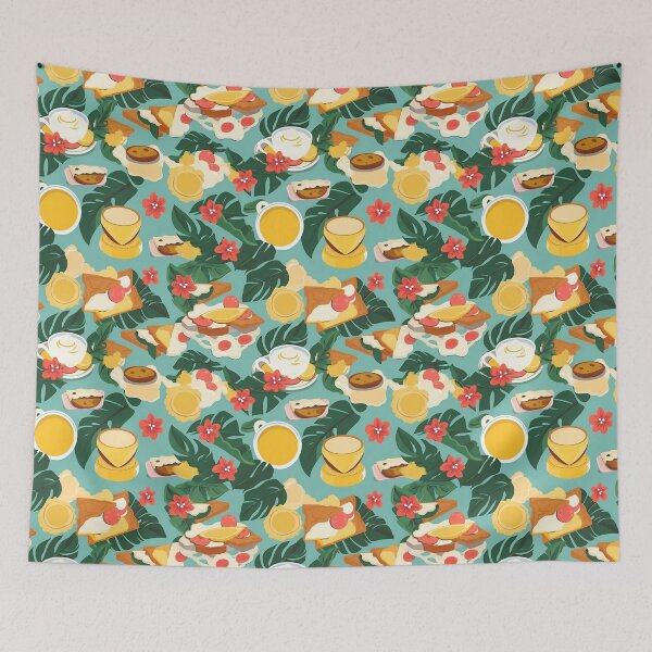 Item preview, Breakfast by the Water Abstract Hawaiian Print designed and sold by zwrohn.