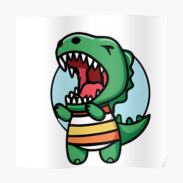 Dino,grr,happy eastrawr dinosaur Poster