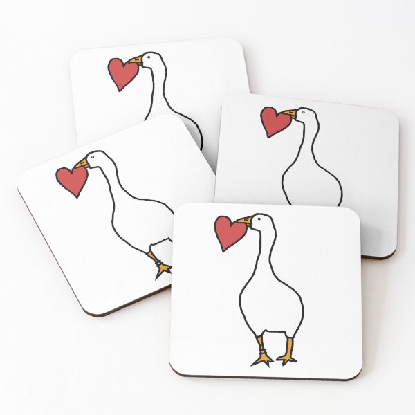 Item preview, Goose with Red Heart in Beak designed and sold by ellenhenry.