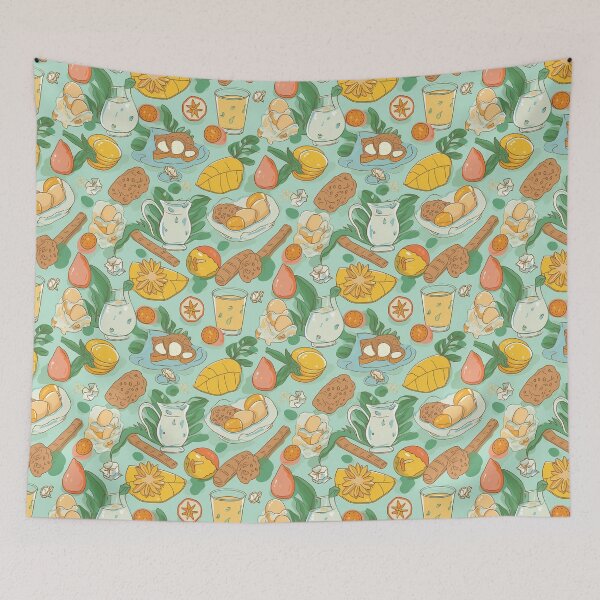 Item preview, Seaside Brunch Abstract Hawaiian Print designed and sold by zwrohn.