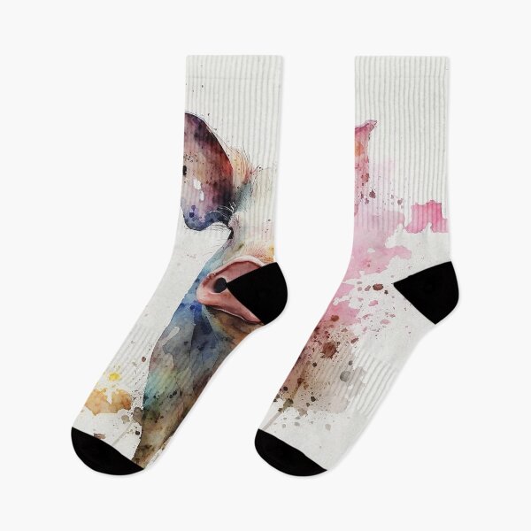 Item preview, pig watercolor designed and sold by shokA Design.