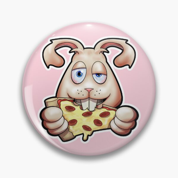 Item preview, SNAX Rabbit eating pizza designed and sold by SilverBaX.