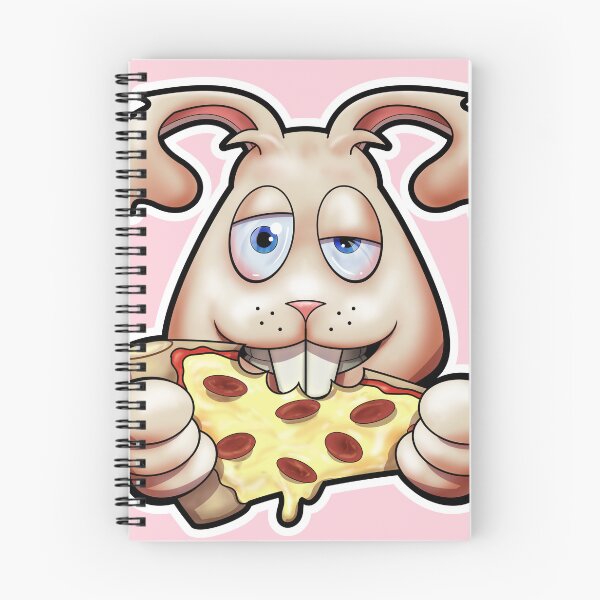Item preview, SNAX Rabbit eating pizza designed and sold by SilverBaX.