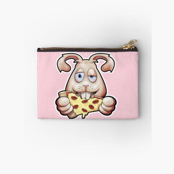 Item preview, SNAX Rabbit eating pizza designed and sold by SilverBaX.